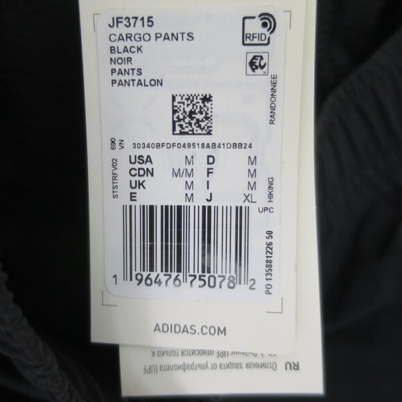 Adidas Terrex Cargo Hiking Pants Black Size M - Picture 15 of 15